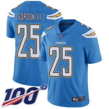 Los Angeles Chargers NFL Football Melvin Gordon Electric Blue Jersey Men Limited  #25 Alternate 100th Season Vapor Untouchable->los angeles chargers->NFL Jersey